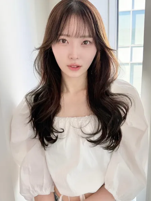 韓国っぽいレイヤーカット